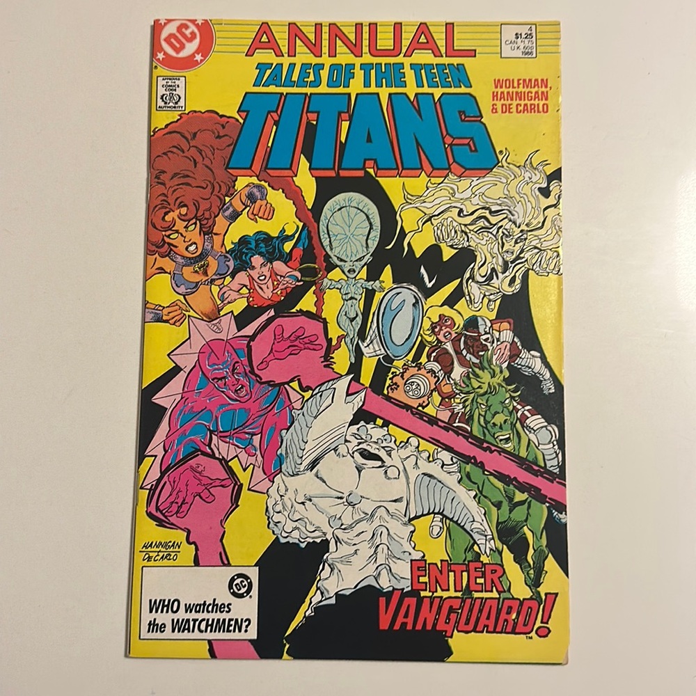 Vintage 1986 DC Comics “Annual Tales of the Teen Titans” comic book
